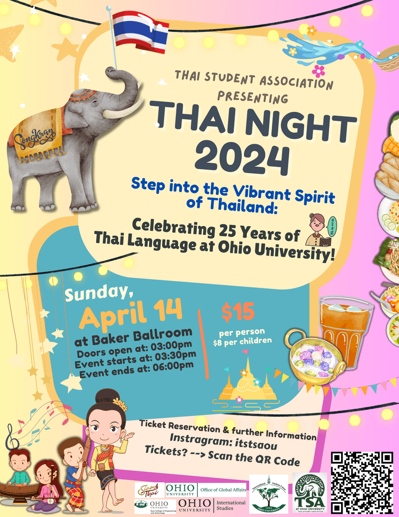 2024 Thai Night Poster by Saruda Seeharit